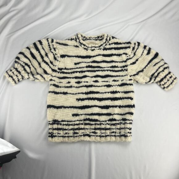Ulla Johnson Black and White Striped Sweater - Picture 4 of 12